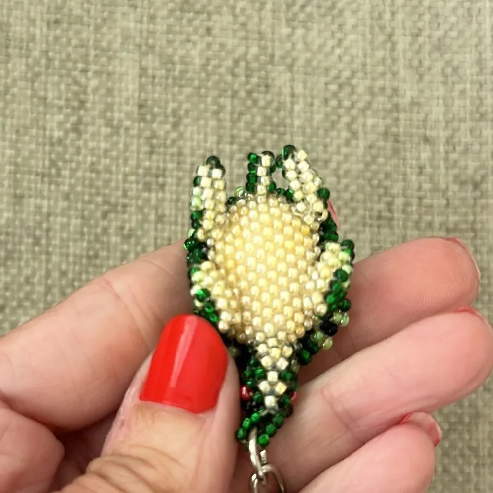 NWT Beaded Sea Turtle Keychain from Guatemala